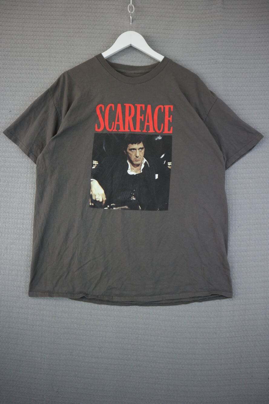 Scarface Movie Graphic T-Shirt Charcoal Grey Tony Montana Al Pacino